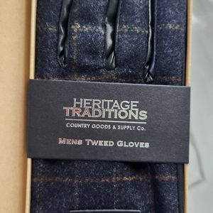 Mens heritage traditions tweed gloves